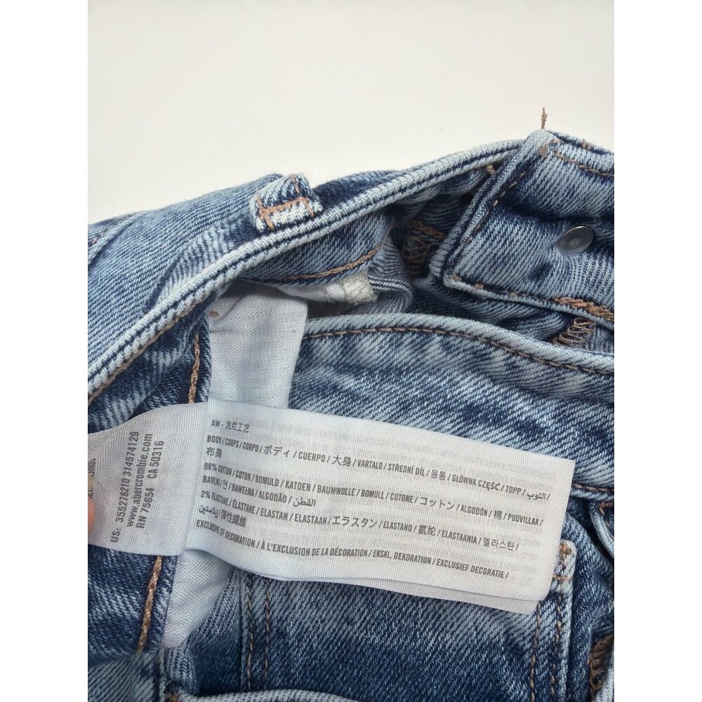 Hollister Ultra High Rise Acid Wash Ripped Patchwork Mom Jeans Womens 30x27 - Picture 4 of 10